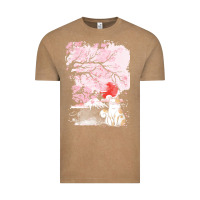 Vintage Coffee japan t  shirt sakura cat t  shirt Vintage Tee - linhVisuals