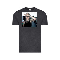 Vintage Black Mgk Vintage Tee - linhVisuals