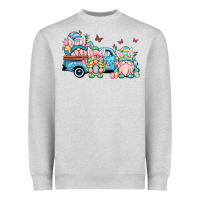 Heather Grey Easter gnomes truck Heavyweight Sweatshirt - OliviaCreatesArt