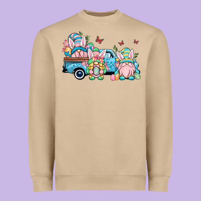 Easter Gnomes Truck Heavyweight Sweatshirt Designed By Oliviacreatesart