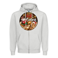 Dove Grey Hot Cocoa With Cat Zipper Hoodie - FaDigitalArtStudio