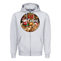 Heather Grey Hot Cocoa With Cat Zipper Hoodie - FaDigitalArtStudio
