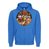 True Royal Hot Cocoa With Cat Zipper Hoodie - FaDigitalArtStudio