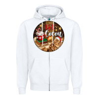 White Hot Cocoa With Cat Zipper Hoodie - FaDigitalArtStudio
