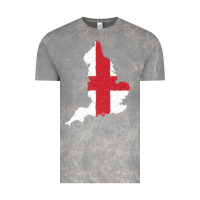 Cloud Rock england Flag Map Drawing Line Art Vintage Tee - linhVisuals