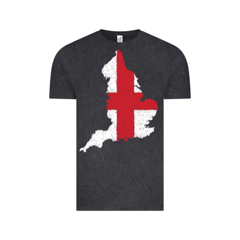 England Flag Map Drawing Line Art Vintage Tee by linhVisuals | Teevron