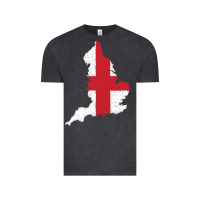 Vintage Black england Flag Map Drawing Line Art Vintage Tee - linhVisuals