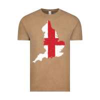Vintage Coffee england Flag Map Drawing Line Art Vintage Tee - linhVisuals