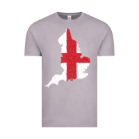 Vintage Zinc england Flag Map Drawing Line Art Vintage Tee - linhVisuals
