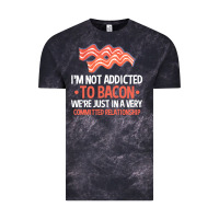 Cloud Black bacon apparel t  shirt i'm not addicted to bacon we were just in a com Vintage Tee - linhVisuals