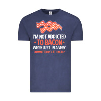 Vintage Denim bacon apparel t  shirt i'm not addicted to bacon we were just in a com Vintage Tee - linhVisuals