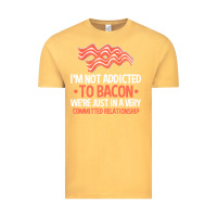 Vintage Mustard bacon apparel t  shirt i'm not addicted to bacon we were just in a com Vintage Tee - linhVisuals
