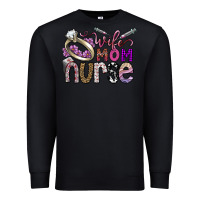 Black wife mom nurse Premium Sweatshirt - SublimationCraftShop