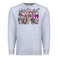 Heather Grey wife mom nurse Premium Sweatshirt - SublimationCraftShop