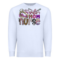 White wife mom nurse Premium Sweatshirt - SublimationCraftShop