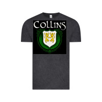 Vintage Black collins family irish coat of arms Vintage Tee - linhVisuals