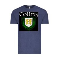 Vintage Denim collins family irish coat of arms Vintage Tee - linhVisuals