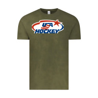Vintage Olive usa hockey Vintage Tee - linhVisuals