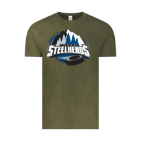 Vintage Olive idaho steelheads mountain Vintage Tee - linhVisuals