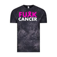 Cloud Black fck cancer Vintage Tee - linhVisuals