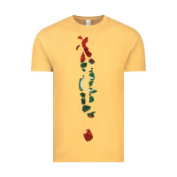 Vintage Mustard Maldives Map Flag Drawing Line Art Vintage Tee - linhVisuals