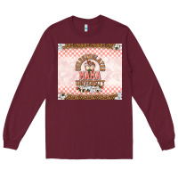 Burgundy Oversimulated mama university Long Sleeve Tee - TumblerDesignByShophia