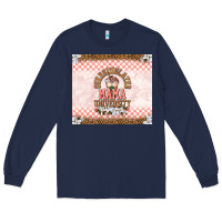Navy Oversimulated mama university Long Sleeve Tee - TumblerDesignByShophia