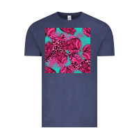 Vintage Denim breast cancer seamless pattern Vintage Tee - texasbilliewilder