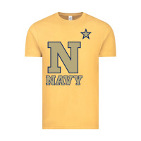 Vintage Mustard navy midshipmen Vintage Tee - linhVisuals