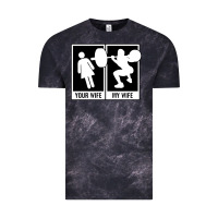 Cloud Black your wife my wife weightlifting Vintage Tee - linhVisuals