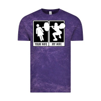 Cloud Purple your wife my wife weightlifting Vintage Tee - linhVisuals