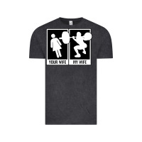 Vintage Black your wife my wife weightlifting Vintage Tee - linhVisuals