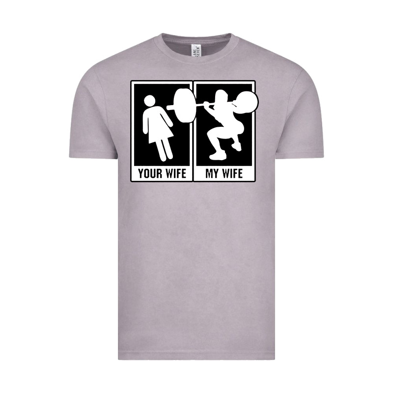 Your Wife My Wife Weightlifting Vintage Tee by linhVisuals | Teevron