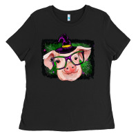 Black pig halloween Ladies Tee - RanaPortraitStore