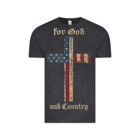 For God And Country Cross American Flag Faith Us Patriotic Tank Top Vintage Tee | Teevron