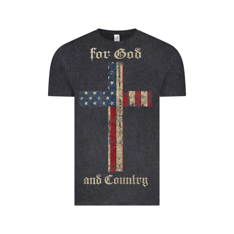 For God And Country Cross American Flag Faith Us Patriotic Tank Top Vintage Tee by linhVisuals | Teevron