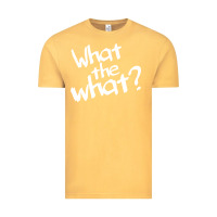 Vintage Mustard what the what Vintage Tee - linhVisuals
