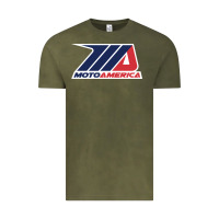 Vintage Olive moto america Vintage Tee - linhVisuals