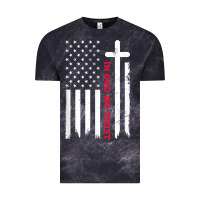 Cloud Black in god we trust with patriotic vintage american flag t shirt Vintage Tee - linhVisuals