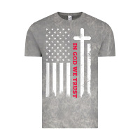 Cloud Rock in god we trust with patriotic vintage american flag t shirt Vintage Tee - linhVisuals