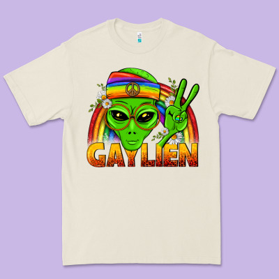 Gaylien Lgbtq Pride Premium Tee Designed By Bundleandbundleshop