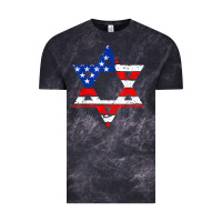 Cloud Black hanukah american flag star of david   jewish chanukah t shirt Vintage Tee - linhVisuals