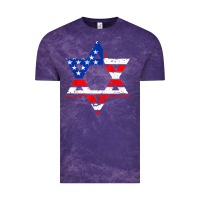 Cloud Purple hanukah american flag star of david   jewish chanukah t shirt Vintage Tee - linhVisuals