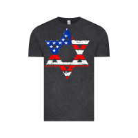 Vintage Black hanukah american flag star of david   jewish chanukah t shirt Vintage Tee - linhVisuals
