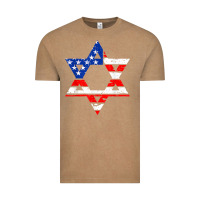 Vintage Coffee hanukah american flag star of david   jewish chanukah t shirt Vintage Tee - linhVisuals