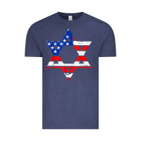 Vintage Denim hanukah american flag star of david   jewish chanukah t shirt Vintage Tee - linhVisuals