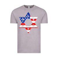Vintage Zinc hanukah american flag star of david   jewish chanukah t shirt Vintage Tee - linhVisuals