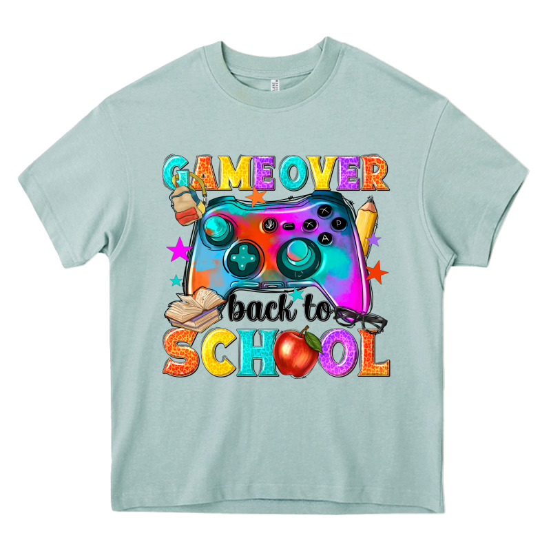 Game Over Back To School Heavy Core Tee by NancyCooperArtShop | Teevron