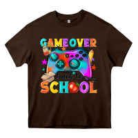 Chocolate Brown game over back to school Heavy Core Tee - NancyCooperArtShop