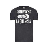 Vintage Black I survived la chancla Vintage Tee - linhVisuals